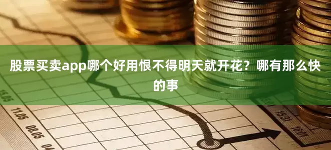 股票买卖app哪个好用恨不得明天就开花？哪有那么快的事
